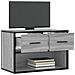 Mobile Tv Grigio Sonoma 60x31x39,5cm In Truciolato E Metallo - Foto miniatura 3