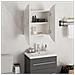 Armadio da Bagno con Specchio Rotondo e LED Bianco 47x47x17,5cm - Foto miniatura 4
