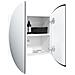 Armadio da Bagno con Specchio Rotondo e LED Bianco 47x47x17,5cm - Foto miniatura 5