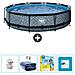 Piscina Fuori Terra - In Giro - 360x360x76 Cm - Grigio - Include Accessori Coordinati Cb23 - Foto miniatura 1