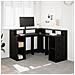 Scrivania Rovere Nero 130x130x91 cm Legno ingegnerizzato - Foto miniatura 2
