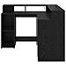 Scrivania Rovere Nero 130x130x91 cm Legno ingegnerizzato - Foto miniatura 5