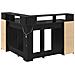 Scrivania Rovere Nero 130x130x91 cm Legno ingegnerizzato - Foto miniatura 7