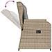 Panca Reclinabile da Giardino con Cuscini Beige in Polyrattan - Foto miniatura 7