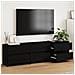 Mobile TV con cassetto Nero 182 x 34 x 50 cm Legno multistrato - Foto miniatura 2