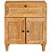 Comodino Marrone chiaro 50 x 33 x 60 cm legno massello di mango - Foto miniatura 3