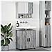 Set di mobili per il bagno con porta 2 pcs Grigio Sonoma - Foto miniatura 2