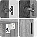 Set di mobili per il bagno con porta 2 pcs Grigio Sonoma - Foto miniatura 8