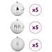 Set di Palle di Natale 15 pcs Argento Plastica - Foto miniatura 3