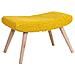 Panca In Legno E Cotone 67x30x43h Cm Giallo - Foto miniatura 1