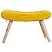 Panca In Legno E Cotone 67x30x43h Cm Giallo - Foto miniatura 2