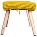 Panca In Legno E Cotone 67x30x43h Cm Giallo - Foto miniatura 4