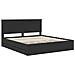 Struttura del letto Nero 180 x 200 cm Legno Ingegnerizzato - Foto miniatura 4