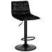 Set 2 Sgabelli Da Bar Middelfart In Velluto Nero Con Base Nera - Foto miniatura 1