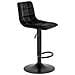 Set 2 Sgabelli Da Bar Middelfart In Velluto Nero Con Base Nera - Foto miniatura 3