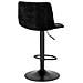 Set 2 Sgabelli Da Bar Middelfart In Velluto Nero Con Base Nera - Foto miniatura 4