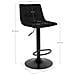 Set 2 Sgabelli Da Bar Middelfart In Velluto Nero Con Base Nera - Foto miniatura 5