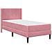 Struttura del letto con materasso Rosa 90 x 200 cm Velluto - Foto miniatura 3