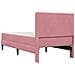Struttura del letto con materasso Rosa 90 x 200 cm Velluto - Foto miniatura 8