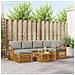 Set divani con cuscino 7 pcs Grigio Naturale e Chiaro - Foto miniatura 2