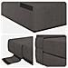 Divano Letto Pieghevole Grigio Scuro 70 x 72 x 60 cm Tessuto - Foto miniatura 6