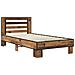 Struttura letto con testata Legno antico 80 x 200 cm - Foto miniatura 2