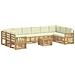 Set di divani da esterno 8 pcs Bianco e Crema 59 x 59 x 37 cm - Foto miniatura 1