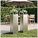 Vaso da giardino 2 pz Argento 20 x 20 x 75 cm Acciaio Inox - Foto miniatura 2