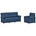 Set di divani 2 pz Blu Tessuto - Foto miniatura 1