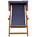 Lettino 2 pcs 3 Posizione Legno di Eucalipto Massello Blu - Foto miniatura 2