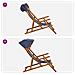 Lettino 2 pcs 3 Posizione Legno di Eucalipto Massello Blu - Foto miniatura 6