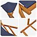 Lettino 2 pcs 3 Posizione Legno di Eucalipto Massello Blu - Foto miniatura 9