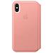 Flip Cover in Pelle colore Rosa Tenue - Foto miniatura 4