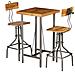 Set Da Bar 3 Pz In Teak Massello Di Recupero - Foto miniatura 1