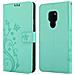 Custodia Compatibile Con Huawei Mate 20 In Turchese Fiore - Coperchio Protettivo In Design Floreale Con Chiusura Magnetica, Funzione Stand E Slot Per Carte - Foto miniatura 10