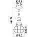 Lanterna A Catena Da Soffitto Da Esterno Piccola 1 Luce Zinco Ip44, E27 - Foto miniatura 2