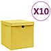 Contenitori con Coperchi 10 pz 28x28x28 cm Giallo - Foto miniatura 1