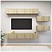 Set Porta Tv 6 Pz Rovere Sonoma In Truciolato - Foto miniatura 1