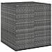 Contenitore Da Giardino In Rattan Pe 100x97,5x104 Cm Grigio - Foto miniatura 1