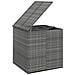 Contenitore Da Giardino In Rattan Pe 100x97,5x104 Cm Grigio - Foto miniatura 3