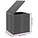 Contenitore Da Giardino In Rattan Pe 100x97,5x104 Cm Grigio - Foto miniatura 5