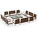 Set Divani Da Giardino 16 Pz Con Cuscini In Polyrattan Marrone - Foto miniatura 1