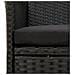 Set Mobili Da Giardino 5 Pz Con Cuscini In Polyrattan Nero - Foto miniatura 2