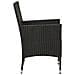 Set Mobili Da Giardino 5 Pz Con Cuscini In Polyrattan Nero - Foto miniatura 6