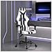 Sedia Da Gaming Bianco E Nero In Similpelle - Foto miniatura 1