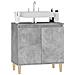 Mobile Lavabo Grigio Cemento 58x33x60 Cm In Legno Multistrato - Foto miniatura 6