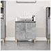 Mobile Lavabo Grigio Cemento 58x33x60 Cm In Legno Multistrato - Foto miniatura 1