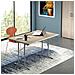 Tavolo Pieghevole Arnica, Tavolo Da Campeggio Con Gambe Pieghevoli In Metallo, Tavolo Da Pranzo Moderno Multiuso, 100% Made In Italy, 125x75h80 Cm, Rovere E Grigio - Foto miniatura 1