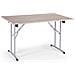 Tavolo Pieghevole Arnica, Tavolo Da Campeggio Con Gambe Pieghevoli In Metallo, Tavolo Da Pranzo Moderno Multiuso, 100% Made In Italy, 125x75h80 Cm, Rovere E Grigio - Foto miniatura 2