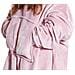 Felpa Plaid Bambini Coperta Calda Inverno Con Tasca Cappuccio Tinta Unita Brighton Felpone Rosa - Foto miniatura 4